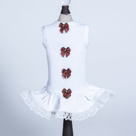 Christmas Dog Dress (Color: White, Size: XS)