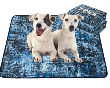 Qeils Washable Pee Pads for Dogs, 2 Pack Reusable Puppy Pads 36"x41" (Size: 36"*41"(Pack of 2))