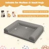 Egg-Foam Dog Crate Bed with 3-Side Bolster and Removable Washable Bed Cover
