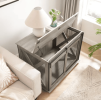Farmhouse Dog Cage Crate Furniture with Sliding Barn Door