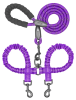 Dual Dog Leash; Double Dog Leash; 360 Swivel No Tangle Walking Leash; Shock Absorbing Bungee for Two Dogs