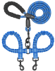 Dual Dog Leash; Double Dog Leash; 360 Swivel No Tangle Walking Leash; Shock Absorbing Bungee for Two Dogs