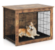 Dog Crate Furniture with Cushion and Double Doors for Small/Medium Dogs