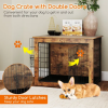 Dog Crate Furniture with Cushion and Double Doors for Small/Medium Dogs