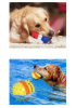 Pet Chew Toy Interactive Treat Toy Squeaky Bounce Toy with Rope for Aggressive Dog Chewers