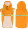 Pet raincoat for large and small dog; PU waterproof big dog raincoat; outdoor reflective dog raincoat