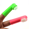 Two Headed Dog Toothbrush Set Canine Dental Hygiene Brush with 2 Finger Brushes Soft Bristles