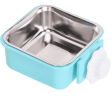 Stainless Steel Pet Crate Bowl Removable Cage Hanging Bowls with Bolt Holder for Pets