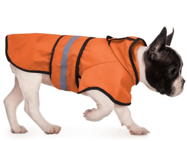 Reflective Dog Raincoat Hooded Slicker Poncho for Small to X-Large Dogs and Puppies; Waterproof Dog Clothing (Color: Safety Orange, Size: X-Large)