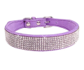 Dog Collar Crystal Glitter Rhinestone Pet Collars Zinc Alloy Buckle Collar For Small Medium Dogs Cats Chihuahua Pug Dog Collar