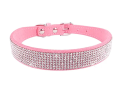 Dog Collar Crystal Glitter Rhinestone Pet Collars Zinc Alloy Buckle Collar For Small Medium Dogs Cats Chihuahua Pug Dog Collar