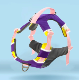 Pet chest sling Explosion-proof punch dog sling Dog leash dog rope pet supplies (Select: AN6-purple-S)