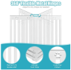 36 Inch Folding Wooden Freestanding Pet Gate Dog Gate with 360° Flexible Hinge