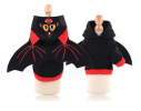 Pet Black Bat Wing Costume Hooded Winter Warm Sweater Halloween Costume