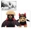 Pet Black Bat Wing Costume Hooded Winter Warm Sweater Halloween Costume