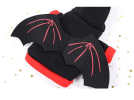 Pet Black Bat Wing Costume Hooded Winter Warm Sweater Halloween Costume