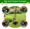 Pooper Scooper Kit Dog Poop Rake & Swiveling Bin Poop Heavy Duty Pick Up Tool with Extra Long Handle 35 Waste Bags Dispenser