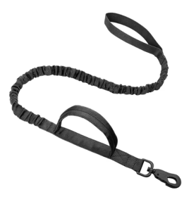 Tactical Leash for Dogs Quick Release Military Dog Leash with 2 Control Handle; Bungee trap (Specifications (length * width): 100-150cm, Color: Black)