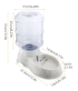 3.5L/1Gal Pet Water Dispenser Self-Dispensing Gravity Pets Water Feeder Automatic Pet Waterer Cat Dog