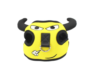 Dog harness set; with frog leash pet mesh breathable small dog chest back retractable dog leash pet harness (Specification (L * W): S, Colour: Calf)