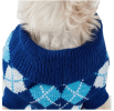 Argyle Style Ribbed Fashion Pet Sweater