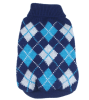 Argyle Style Ribbed Fashion Pet Sweater