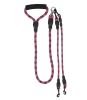 Double Dogs Leash No-Tangle Dogs Lead Reflective Dogs Walking Leash w/ Swivel Coupler Padded Handle