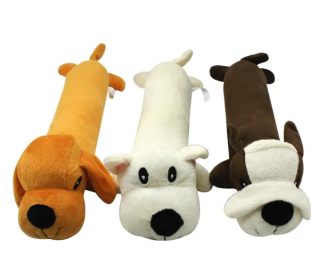 Pet dog gnaws and makes sounds toy dog plush toy; clean teeth toy dog toy cat toy (Colour: All of 3 color)