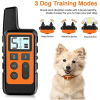 Dog Training Collar; Waterproof Shock Collars for Dog with Remote Range 1640 ft; 3 Training Modes; Beep; Vibration and Shock; Rechargeable Electr