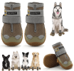 Pet Non-Skid Booties, Waterproof Socks Breathable Non-Slip with 3m Reflective Adjustable Strap Small to Large Size (4PCS/Set) Paw Protector