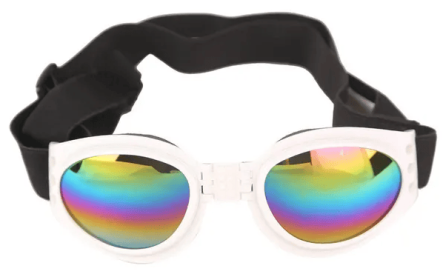 Pet Sunglasses For Dog & Cat; Foldable Dog Glasses For Outdoor; Cat Sunglasses; Pet Accessories (Color: White, Size: One-size)