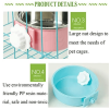 Crate Dog Bowl; Removable Stainless Steel Hanging Pet Cage Bowl Food & Water Feeder Coop Cup for Cat; Puppy; Birds; Rats; Guinea Pigs