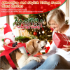 Pet Christmas Costumes Red Winter Coat for Dog Riding Santa Claus with Bell