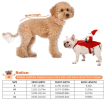 Pet Christmas Costumes Red Winter Coat for Dog Riding Santa Claus with Bell