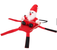 Pet Christmas Costumes Red Winter Coat for Dog Riding Santa Claus with Bell