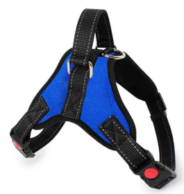 Dog Chest Strap Traction Rope Explosion proof Flushing Dog Chest Strap (Specifications (length * width): M, Colour: Blue)