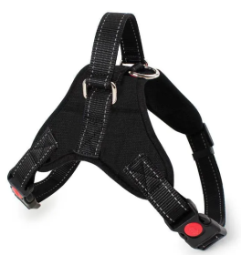 Dog Chest Strap Traction Rope Explosion proof Flushing Dog Chest Strap (Specifications (length * width): L, Colour: Black)