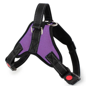 Dog Chest Strap Traction Rope Explosion proof Flushing Dog Chest Strap (Specifications (length * width): M, Colour: Purple)