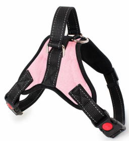 Dog Chest Strap Traction Rope Explosion proof Flushing Dog Chest Strap (Specifications (length * width): S, Colour: Pink)