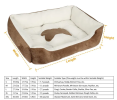 Pet Dog Bed Soft Warm Fleece Puppy Cat Bed Dog Cozy Nest Sofa Bed Cushion Mat S Size