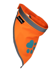 Orange Dog Bandana Hi Visibility Reflective Blaze Orange Bandana Safety Accessories for Walking Camping and Off Leash Exploration (Size: Medium)