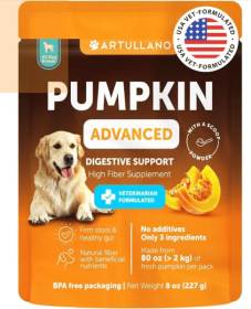 Pumpkin Powder For Dogs Digestive Support 8 OZ Fiber Supplement For Constipation For Gut Balance Healthy Skin Digestion Gla (Option: Artullano)