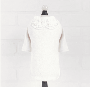 Sweet Magnolia Dog Sweater (Color: Cream, Size: LG)