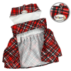 Red Plaid Harness Dress with Matching Leash
