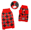 Argyle Turtleneck Sweater in Red/Black/White