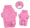 Pink Bobble Stitch Turtleneck Hand Knitted Sweater