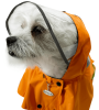 Clear View Poncho Raincoat with Reflective Stripes