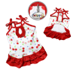 Soft Knit Cotton Cherries Dress w/Shoulder Ties