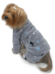 Ultra Thick Plush Penguins Turtleneck Pajamas (Color: Gray, Size: XS)