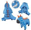 Polka Dots DINO Fleece Hooded Bodysuit/Pajamas